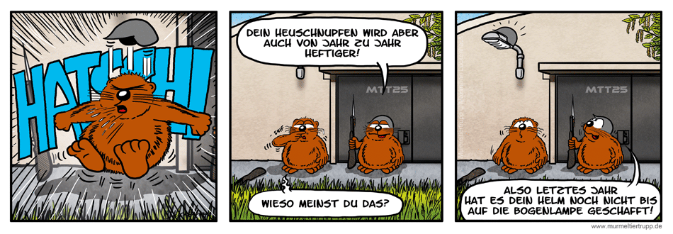 Murmeltiertrupp Comicstrip - Heuschnupfen