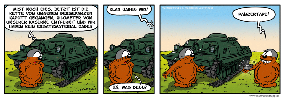 Murmeltiertrupp Comicstrip - hilft immer