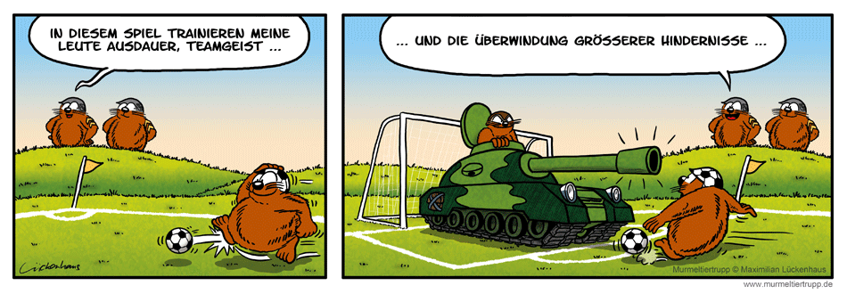 Murmeltiertrupp Comicstrip - Hindernis