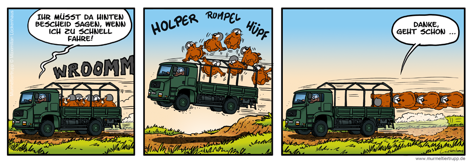 Murmeltiertrupp Comicstrip - holprig