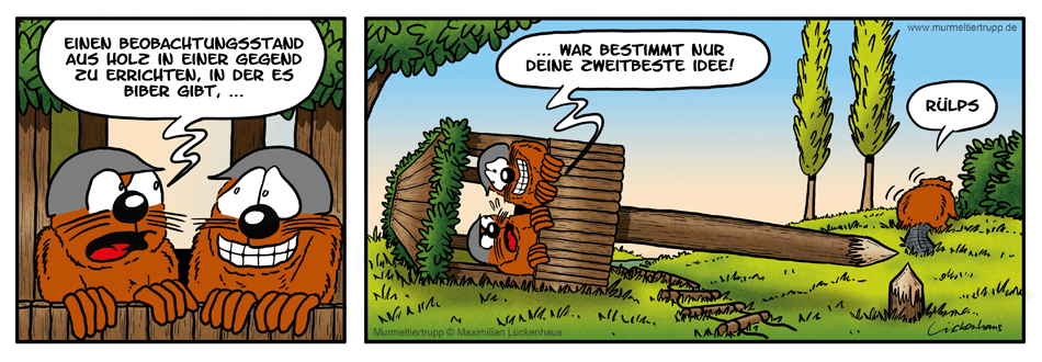 Murmeltiertrupp Comicstrip - Holzgeschmack