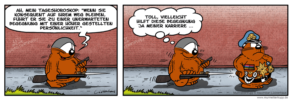 Murmeltiertrupp Comicstrip - Horoskop