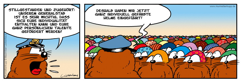 Murmeltiertrupp Comicstrip - Individualisten