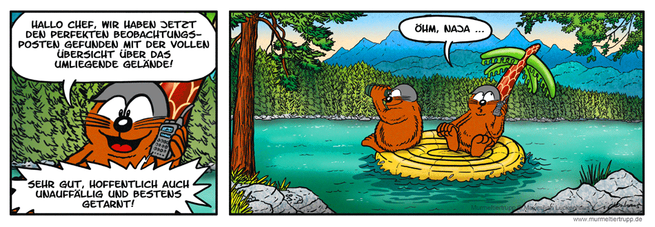 Murmeltiertrupp Comicstrip - Inselglück