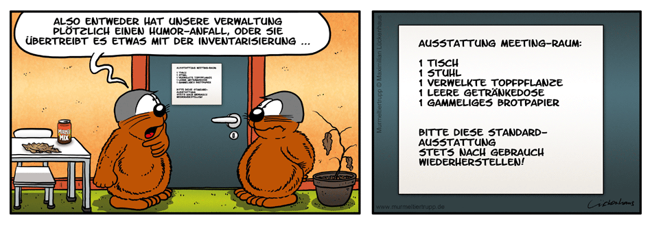 Murmeltiertrupp Comicstrip - Inventar