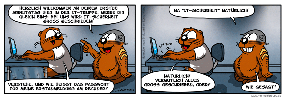 Murmeltiertrupp Comicstrip - IT-Sicherheit
