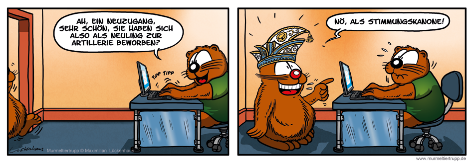 Murmeltiertrupp Comicstrip - Kabumm