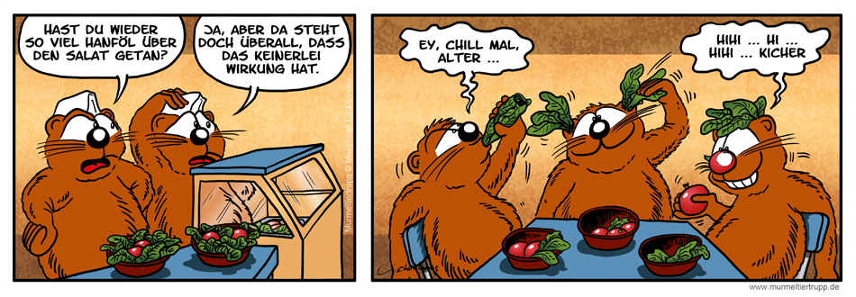 Murmeltiertrupp Comicstrip - Kantinenspaß