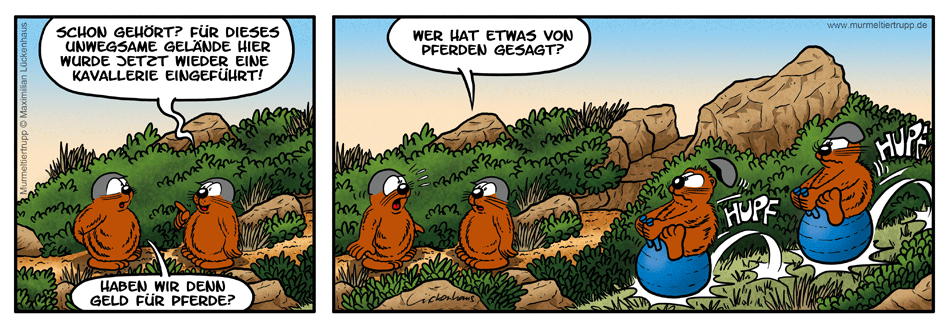 Murmeltiertrupp Comicstrip - Kavallerie