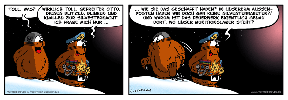 Murmeltiertrupp Comicstrip - Knalleffekte