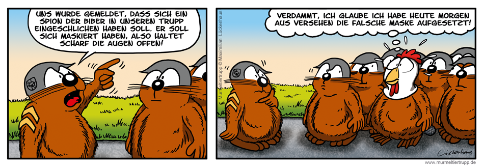 Murmeltiertrupp Comicstrip - knapp daneben