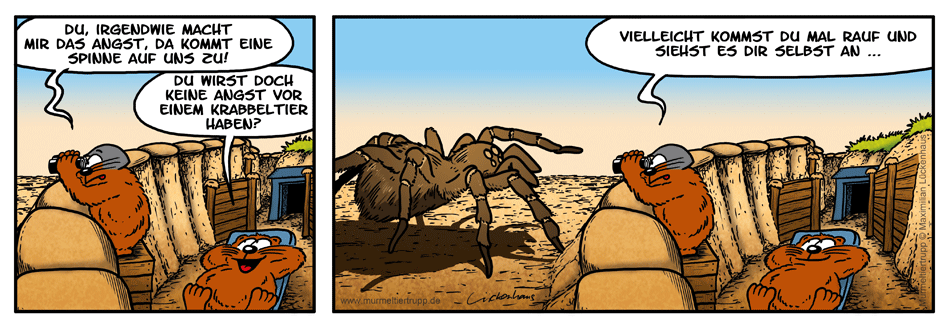 Murmeltiertrupp Comicstrip - Krabbeltier
