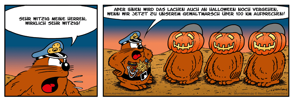 Murmeltiertrupp Comicstrip - Kürbis