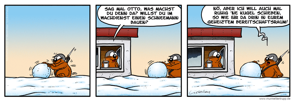 Murmeltiertrupp Comicstrip - Kugel
