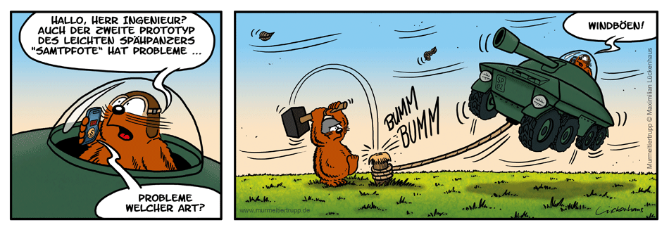 Murmeltiertrupp Comicstrip - Leichtbauweise