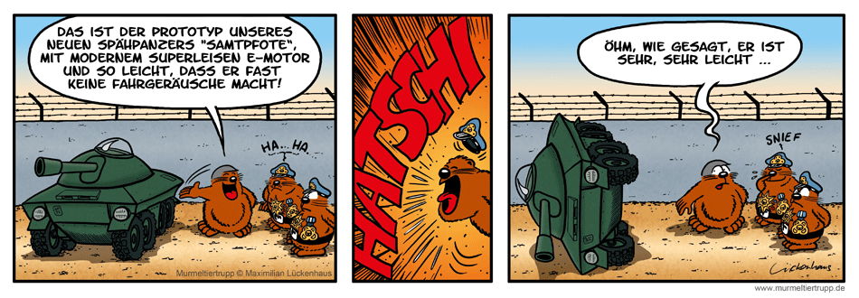 Murmeltiertrupp Comicstrip - Leichter Prototyp