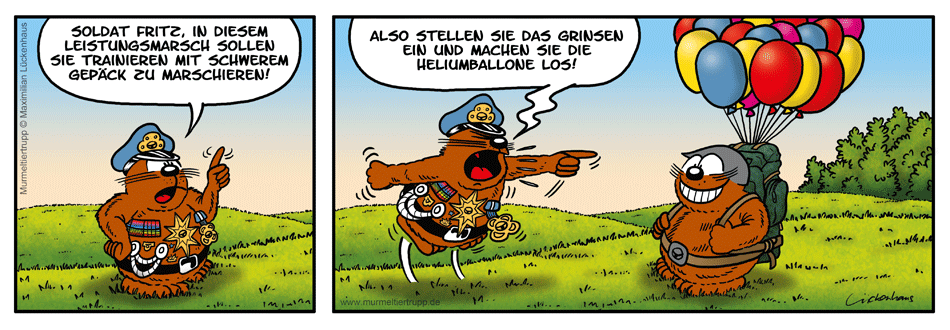 Murmeltiertrupp Comicstrip - Leistungsmarsch
