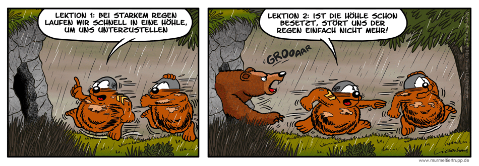 Murmeltiertrupp Comicstrip - lernfähig