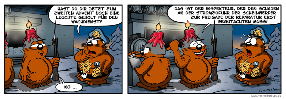 Murmeltiertrupp Comicstrip - Leuchte