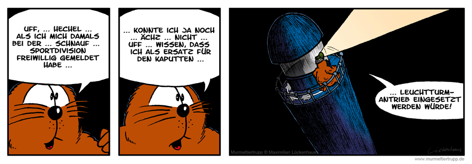 Murmeltiertrupp Comicstrip - Leuchtturm