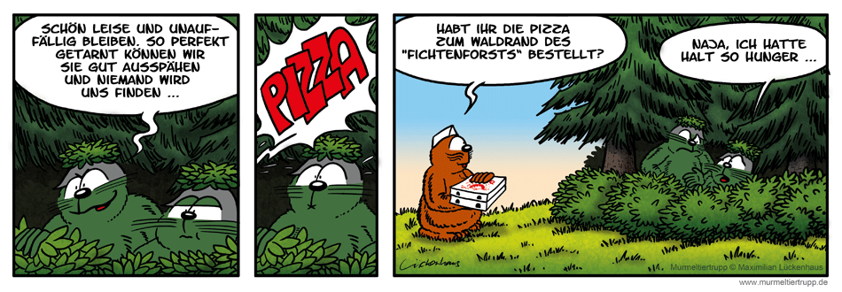 Murmeltiertrupp Comicstrip - Lieferservice