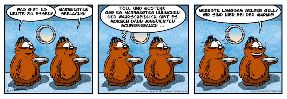 Murmeltiertrupp Comicstrip - mariniert