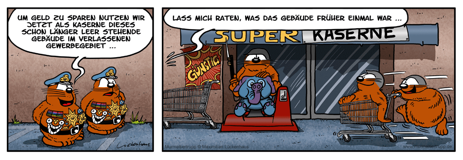 Murmeltiertrupp Comicstrip - Marktkaserne
