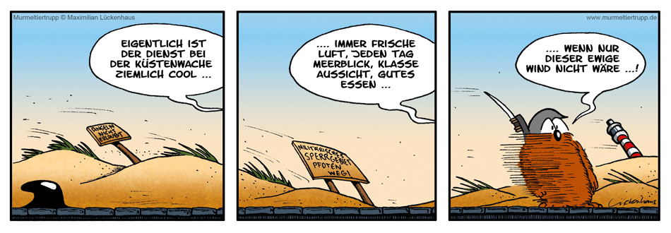Murmeltiertrupp Comicstrip - Meerblick