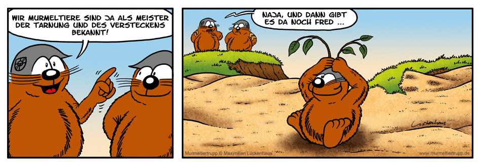 Murmeltiertrupp Comicstrip - meisterhaft