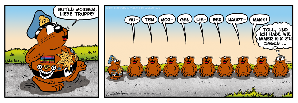 Murmeltiertrupp Comicstrip - Morgenritual