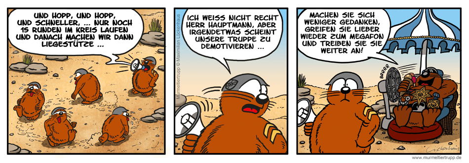 Murmeltiertrupp Comicstrip - Motivationsarbeit