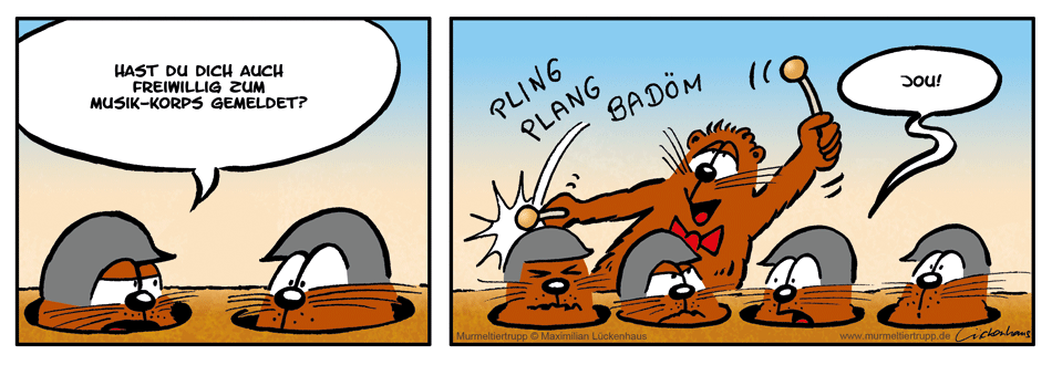 Murmeltiertrupp Comicstrip - Musik