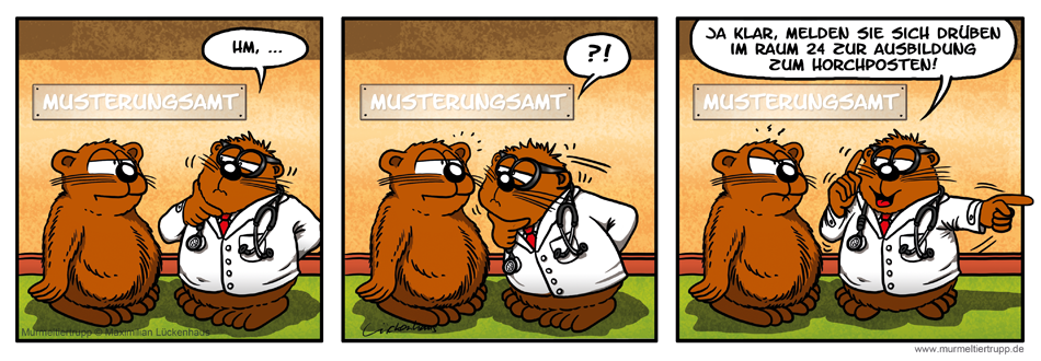 Murmeltiertrupp Comicstrip - Musterung
