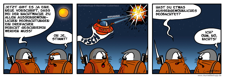 Murmeltiertrupp Comicstrip - Nachtwache