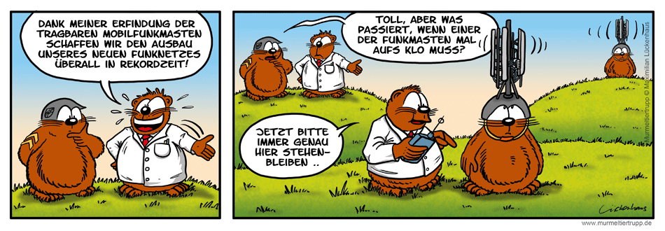 Murmeltiertrupp Comicstrip - Netzausbau