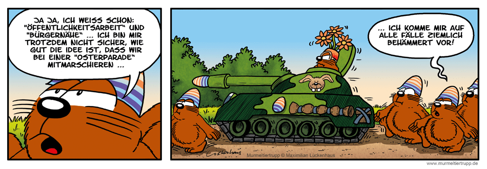 Murmeltiertrupp Comicstrip - Osterparade