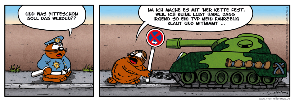Murmeltiertrupp Comicstrip - Panzerkette
