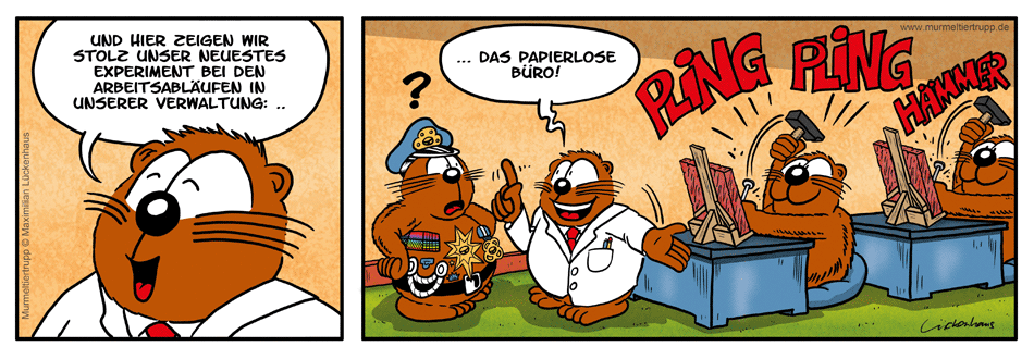 Murmeltiertrupp Comicstrip - papierlos