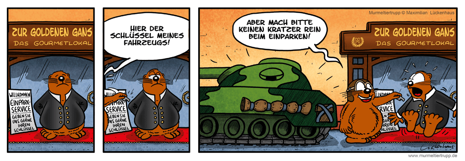 Murmeltiertrupp Comicstrip - Parkservice