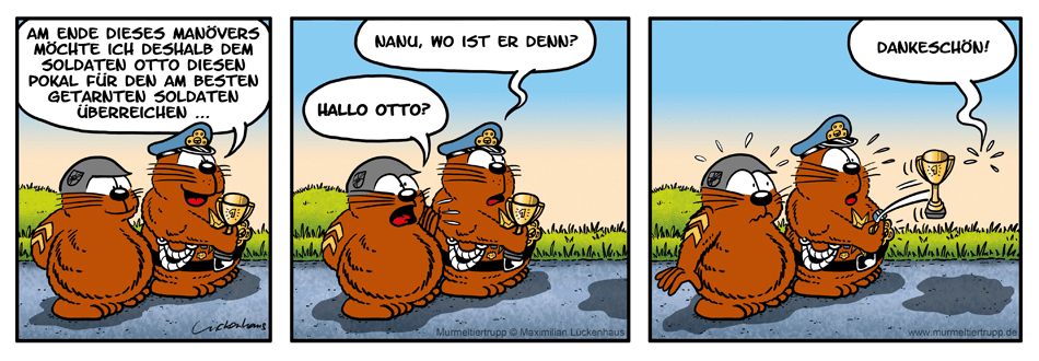 Murmeltiertrupp Comicstrip - Perfekte Tarnung