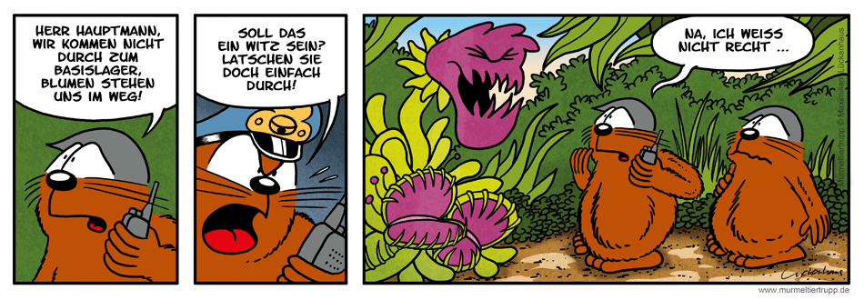 Murmeltiertrupp Comicstrip - Pflanze