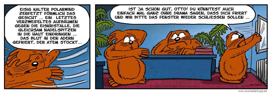 Murmeltiertrupp Comicstrip - Polarwinde