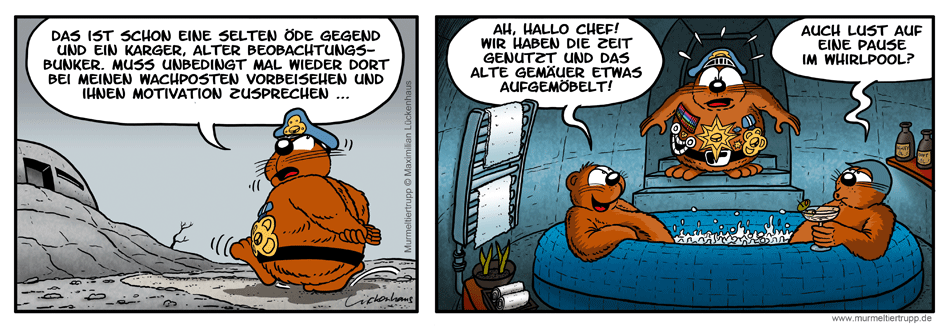 Murmeltiertrupp Comicstrip - Poolpause