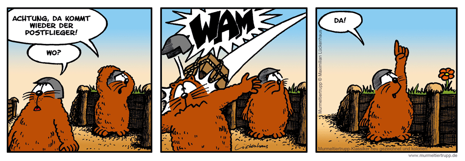 Murmeltiertrupp Comicstrip - Postflieger
