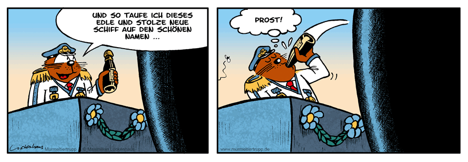 Murmeltiertrupp Comicstrip - Prost