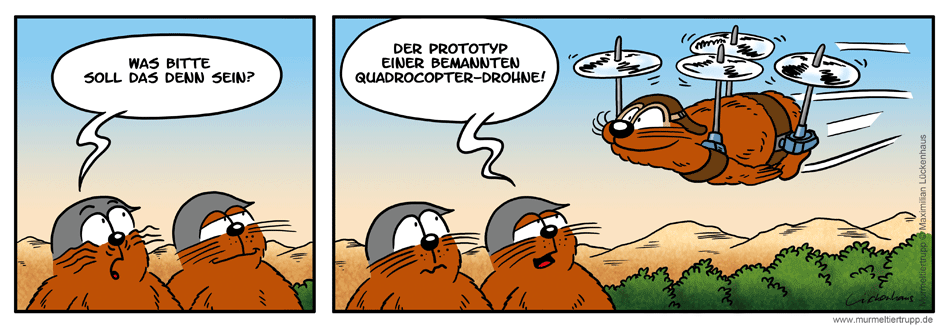 Murmeltiertrupp Comicstrip - Quadrocopter