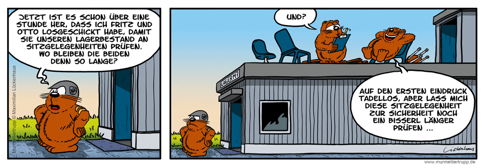Murmeltiertrupp Comicstrip - Qualitätsprüfung