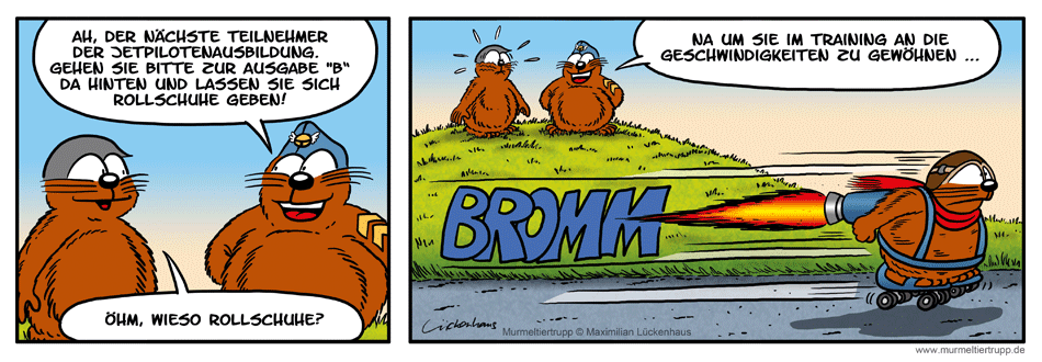 Murmeltiertrupp Comicstrip - Raketenschnell