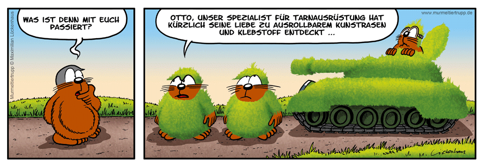 Murmeltiertrupp Comicstrip - Rasenfreund