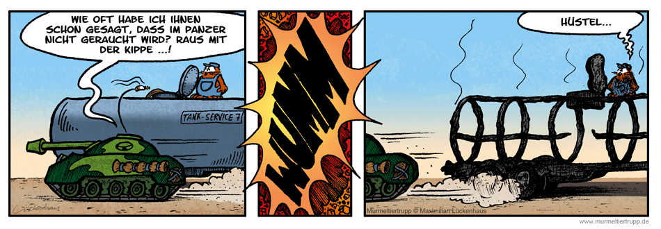 Murmeltiertrupp Comicstrip - Raucher